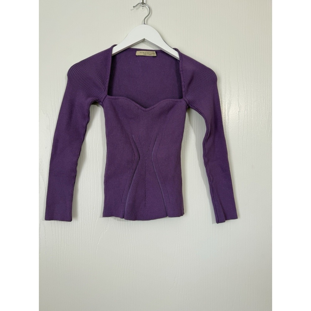 Paola Bernardi Celine Top Purple Size Medium Old Money Classic Designer Luxury‎